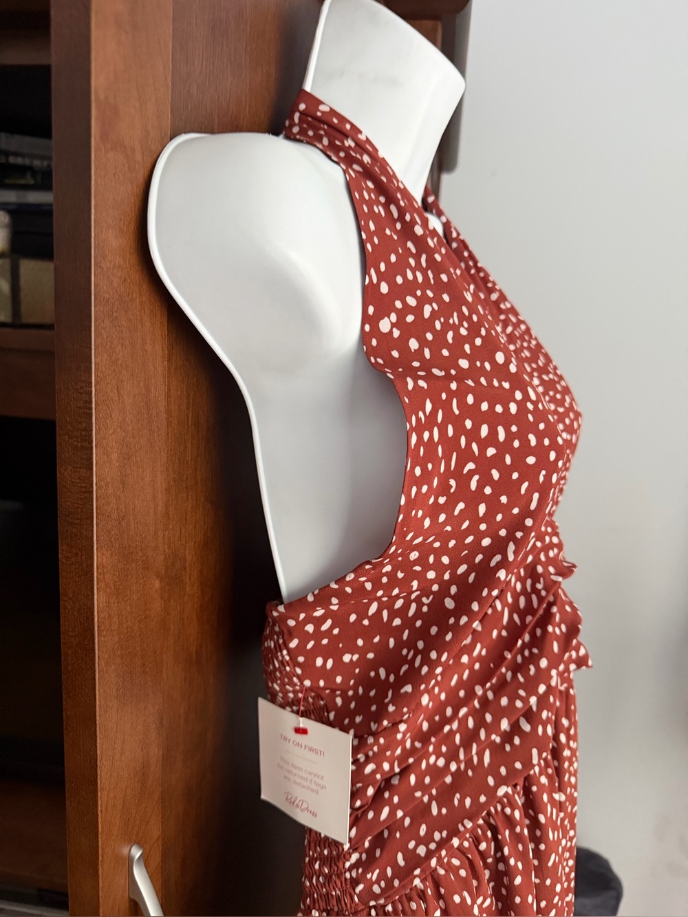 LaRoque Original Silk Halter Dot Dress - Picture 9 of 15